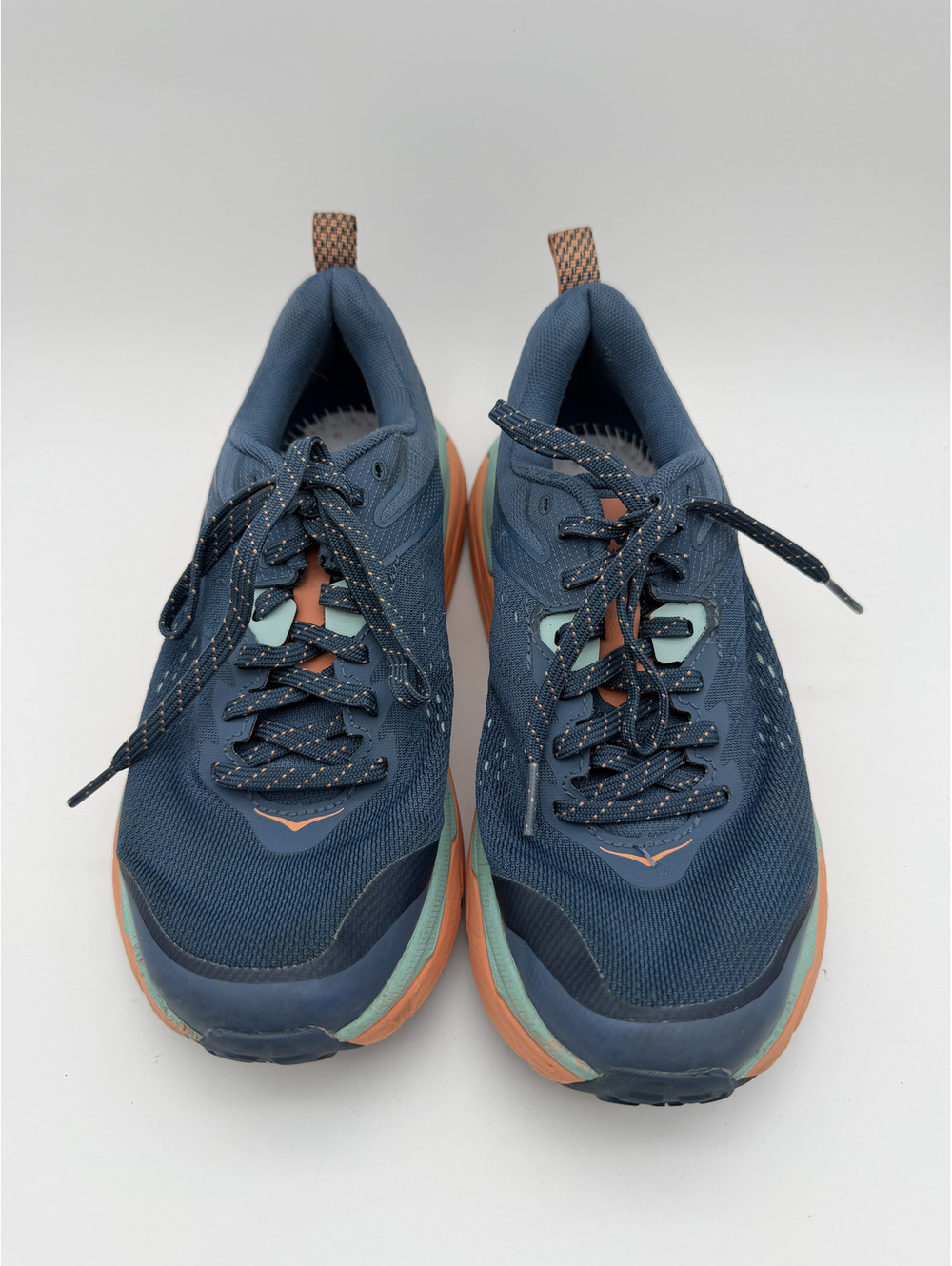 Hoka One One Women's Running Shoes Size 8 Navy Blue with Orange Accents